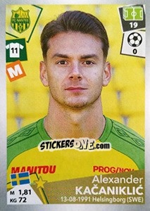 Sticker Alexander Kacaniklic - FOOT 2017-2018 n. 324 - Panini