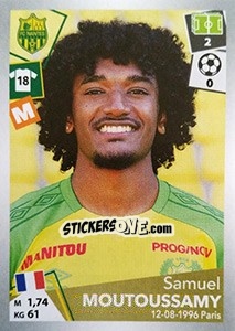 Sticker Samuel Moutoussamy - FOOT 2017-2018 n. 325 - Panini