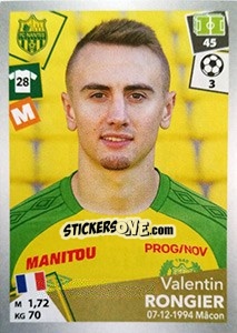 Sticker Valentin Rongier - FOOT 2017-2018 - Panini