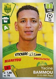 Cromo Yacine Bammou - FOOT 2017-2018 n. 329 - Panini