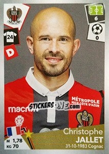 Sticker Christophe Jallet - FOOT 2017-2018 - Panini