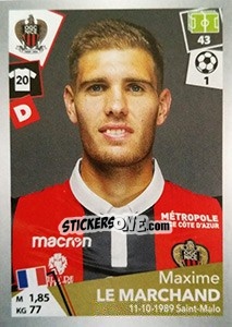 Sticker Maxime Le Marchand - FOOT 2017-2018 n. 342 - Panini