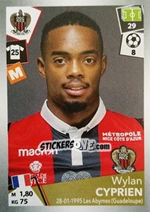 Sticker Wylan Cyprien - FOOT 2017-2018 n. 346 - Panini