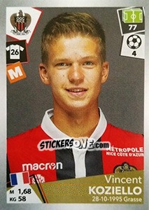 Sticker Vincent Koziello - FOOT 2017-2018 n. 347 - Panini