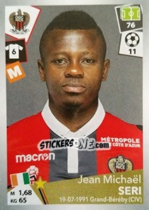 Sticker Jean Michaël Seri - FOOT 2017-2018 n. 351 - Panini