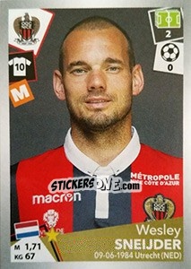 Sticker Wesley Sneijder - FOOT 2017-2018 n. 352 - Panini