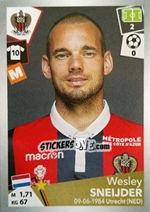 Cromo Wesley Sneijder - FOOT 2017-2018 - Panini