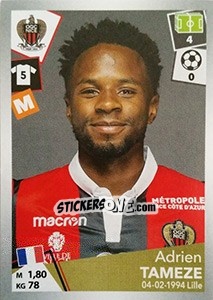 Sticker Adrien Tameze - FOOT 2017-2018 n. 353 - Panini