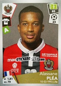 Sticker Alassane Pléa - FOOT 2017-2018 n. 357 - Panini