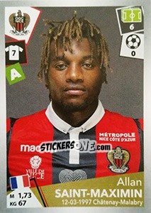 Sticker Allan Saint-Maximin - FOOT 2017-2018 n. 358 - Panini