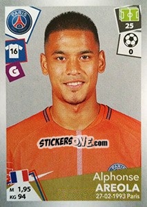 Sticker Alphonse Areola - FOOT 2017-2018 n. 365 - Panini