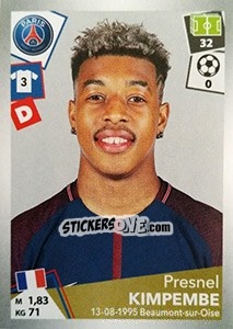 Sticker Presnel Kimpembe - FOOT 2017-2018 n. 368 - Panini