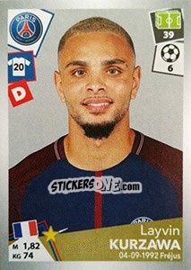 Sticker Layvin Kurzawa - FOOT 2017-2018 n. 369 - Panini