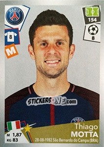 Sticker Thiago Motta - FOOT 2017-2018 n. 377 - Panini