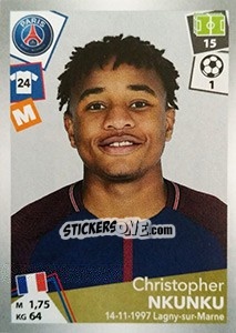 Sticker Christopher Nkunku - FOOT 2017-2018 n. 378 - Panini