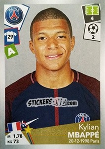 Sticker Kylian Mbappé - FOOT 2017-2018 n. 383 - Panini