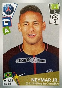 Sticker Neymar Jr. - FOOT 2017-2018 n. 384 - Panini