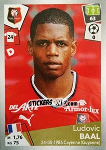 Sticker Ludovic Baal - FOOT 2017-2018 n. 392 - Panini