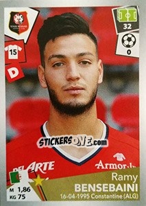 Sticker Ramy Bensebaini - FOOT 2017-2018 - Panini