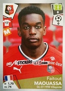 Sticker Faitout Maouassa - FOOT 2017-2018 n. 406 - Panini