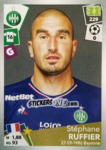 Sticker Stéphane Ruffier - FOOT 2017-2018 - Panini