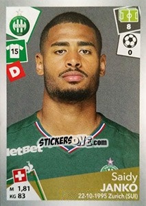 Sticker Saidy Janko - FOOT 2017-2018 n. 418 - Panini