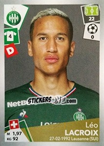 Sticker Léo Lacroix - FOOT 2017-2018 n. 419 - Panini