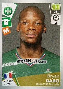 Sticker Bryan Dabo - FOOT 2017-2018 n. 425 - Panini