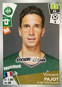 Cromo Vincent Pajot - FOOT 2017-2018 n. 429 - Panini