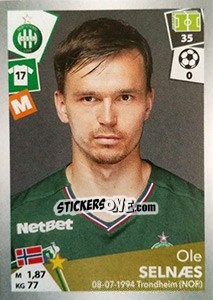 Cromo Ole Selnæs - FOOT 2017-2018 - Panini