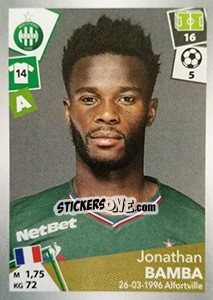 Sticker Jonathan Bamba - FOOT 2017-2018 - Panini