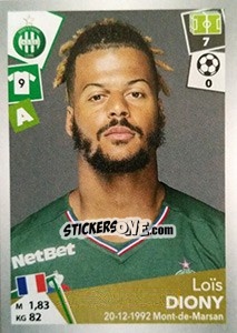 Sticker Loïs Diony - FOOT 2017-2018 n. 433 - Panini