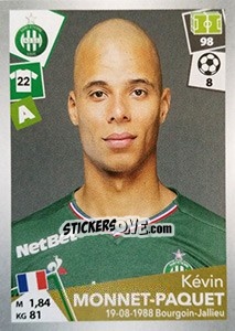 Cromo Kévin Monnet-Paquet - FOOT 2017-2018 n. 435 - Panini