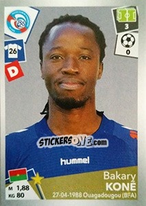 Cromo Bakary Koné - FOOT 2017-2018 - Panini