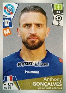 Sticker Anthony Gonçalves - FOOT 2017-2018 n. 452 - Panini
