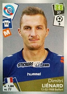 Sticker Dimitri Liénard - FOOT 2017-2018 n. 454 - Panini