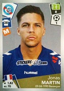 Sticker Jonas Martin - FOOT 2017-2018 n. 455 - Panini
