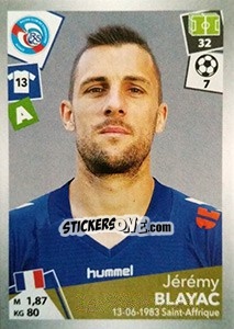 Sticker Jérémy Blayac - FOOT 2017-2018 n. 458 - Panini