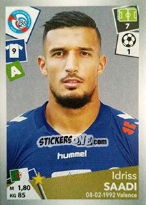 Sticker Idriss Saadi - FOOT 2017-2018 n. 460 - Panini