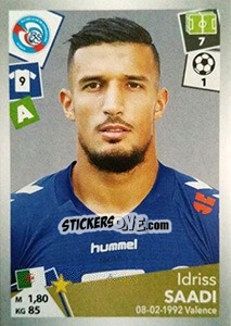 Sticker Idriss Saadi - FOOT 2017-2018 - Panini