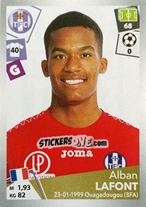 Figurina Alban Lafont - FOOT 2017-2018 - Panini