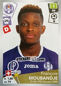 Sticker François Moubandje - FOOT 2017-2018 n. 474 - Panini