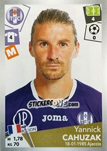 Sticker Yannick Cahuzak - FOOT 2017-2018 n. 478 - Panini