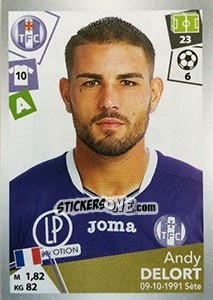 Cromo Andy Delort - FOOT 2017-2018 - Panini