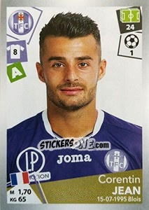 Sticker Corentin Jean - FOOT 2017-2018 n. 486 - Panini