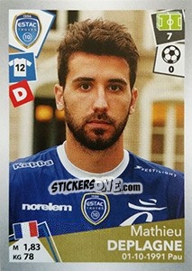 Sticker Mathieu Deplagne - FOOT 2017-2018 n. 497 - Panini