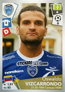 Sticker Oswaldo Vizcarrondo - FOOT 2017-2018 n. 502 - Panini