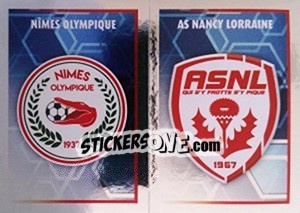 Sticker écusson (AS Nancy Lorraine / Nîmes Olympique) - FOOT 2017-2018 n. 556 - Panini