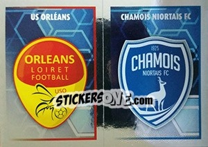 Sticker écusson (Chamois Niortais / US Orléans) - FOOT 2017-2018 - Panini