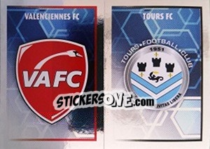 Sticker écusson (Tours FC / Valenciennes FC) - FOOT 2017-2018 n. 568 - Panini